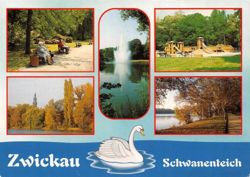 Zwickau Schwanenteich Mehrbildkarte gl1997 305.537