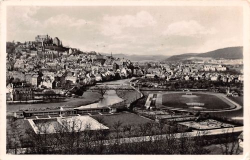 Marburg a. Lahn mit Stadion und Sommerbad gl1938 305.562