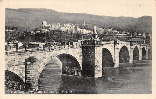 Heidelberg Die alte Brücke mit Schloß ngl 305.667