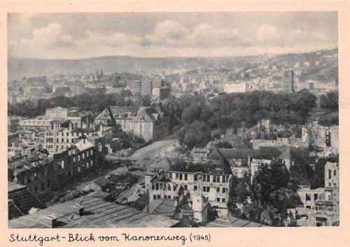 Stuttgart Blick vom Kanonenweg (1945) ngl 305.682