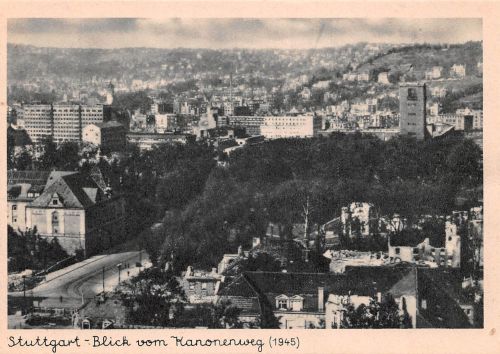 Stuttgart Blick vom Kanonenweg (1945) ngl 305.683
