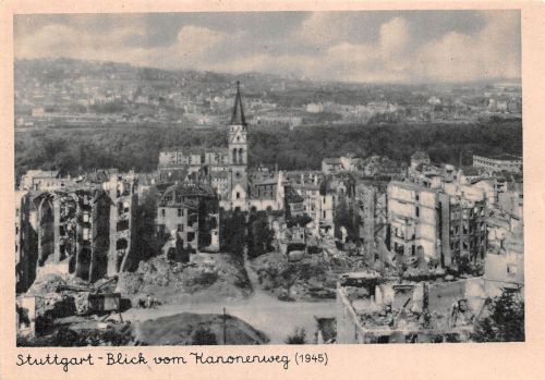 Stuttgart Blick vom Kanonenweg (1945) ngl 305.684