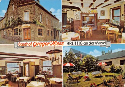 Bruttig an der Mosel Gasthof Gregor Hess Mehrbildkarte gl1964 305.933