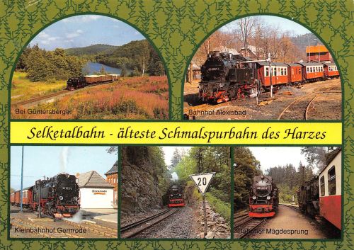 Eisenbahn Selketalbahn älteste Schmalspurbahn Mehrbildkarte gl1995 305.971