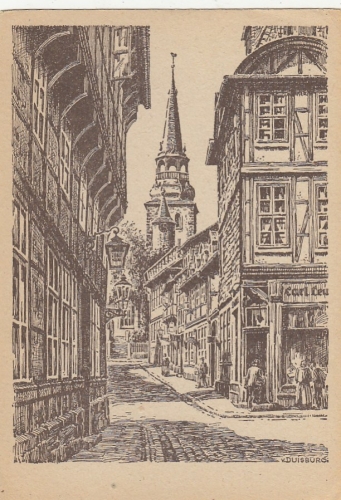 Alt-Hildesheim, Burgstrasse mit St.Michael ngl G3287