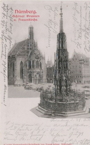 Nürnberg Schöner Brunnen Frauenkirche gl1902 124.422