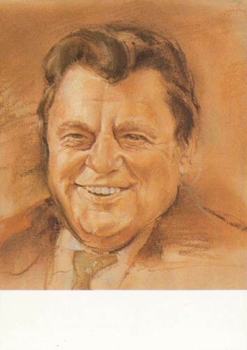 Porträt/Zeichnung von Franz Josef Strauß ngl 136.887