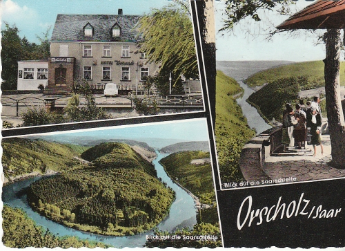Orscholz/Saarschleife mit Hotel Berend gl1964 C6804