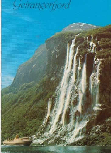Norge, Geirangerfjorden med "De syv söstre" ngl G3768