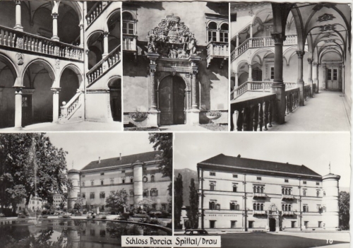 Spittal a.d.Drau, Schloß Porcia, Mehrbildkarte ngl G3959