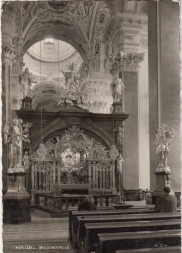 Mariazell, Steiermark, Gnadenkapelle glum 1960? G3960