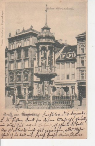 Magdeburg Kaiser Otto-Denkmal gl1902 90.622