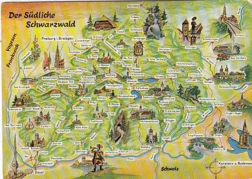 Der südliche Schwarzwald, Landkarte gl1968 G4270
