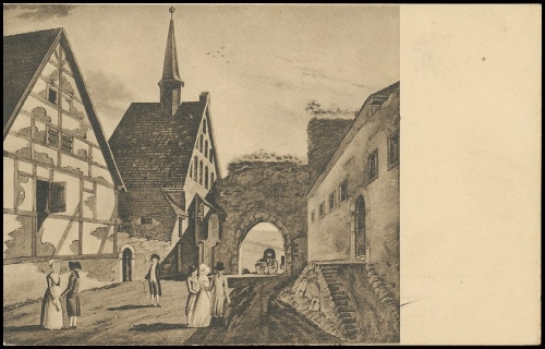 Alt-Meißen Ehemalige Stadttore Wassertor mit Jacobskapelle ngl 139.114