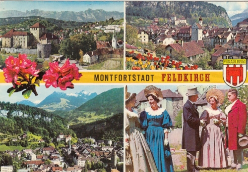 Montfortstadt Feldkirch, Mehrbildkarte gl1972 G4522