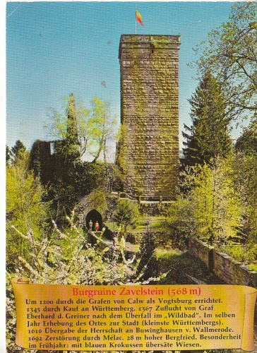 Bad Teinach-Zavelstein Schwarzwald Burgruine Zavelstein ngl C9578