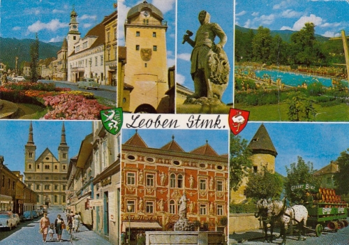 Leoben, Steiermark, Mehrbildkarte gl1989 G4969