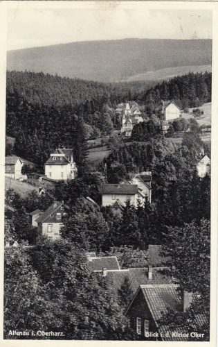 Altenau, Oberharz, Blick i.d.Kleine Oker gl1957 G5407