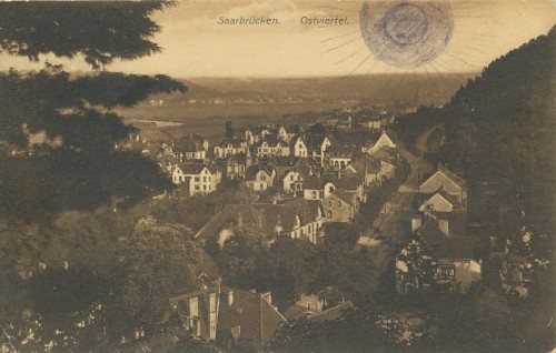 Saarbrücken Blick auf das Ostviertel gl1910 131.045