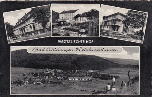 Bad Wildungen-Reinhardshausen, Hotel Westfälischer Hof, Mehrbildkarte gl1961 G5989