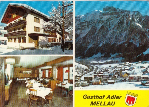 Mellau im Bregenzer Wald, Vorarlberg, Gasthof Adler glum 1960? G6247