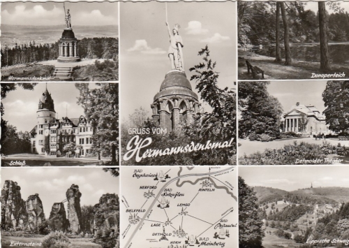 Hermannsdenkmal im Teutoburger Wald, Mehrbildkarte ngl G6494