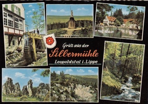 Leopoldstal, Teutoburger Wald, Waldhotel Silbermühle, Mehrbildkarte gl1965? G6506