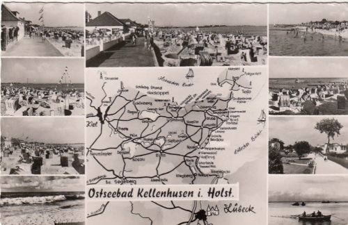 Ostseebad Kellenhusen, Landkarte, Mehrbildkarte gl1957 G6630