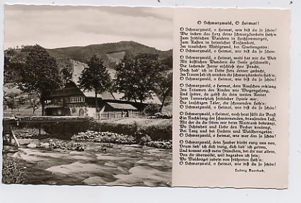 Schwarzwaldhaus mit Reim von L. Auerbach ngl 34.471