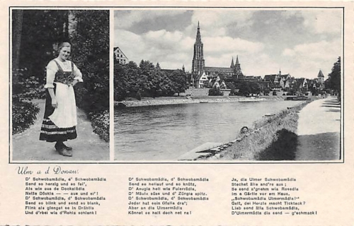 Ulm a.D. Tracht und Stadtansicht ngl 144.916