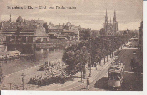 Straßburg Blick vom Fischerstaden feldpgl1917 218.592