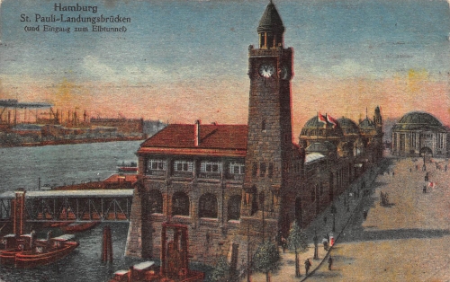 Hamburg St. Pauli Landungsbrücken Eingang zum Elbtunnel gl1921 149.255