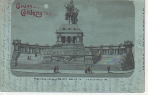 AK Gruss aus Koblenz Denkmal Wilhelm1 gl1900 64.565