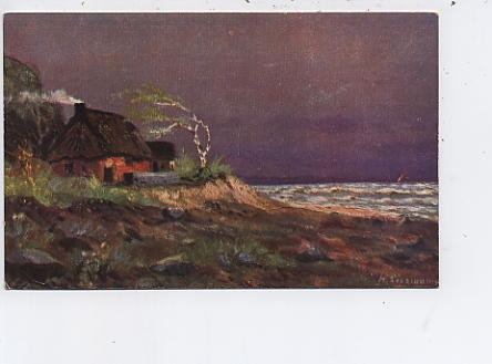 Haus am Meer bei Sturm ngl 45.693