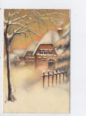 Dorf mit Schnee bedeckt gl1940 45.697