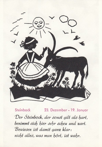 Silhouette Sternbild: Der Steinbock ngl D4252