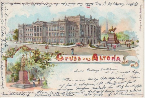 AK Hamburg Gruss aus Altona Litho gl1900 64.655