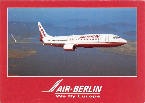 Air Berlin Boeing 737-800 We fly Europe Werbekarte gl2004 151.824