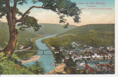 AK Carlshafen, Wesertal, Blick von Pfr.Eiche ngl 66.187
