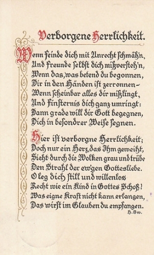 Verborgene Herrlichkeit: Wenn Feinde gl1927 B9213
