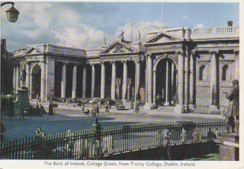 Dublin The Bank of Ireland College Green from Trinity College ngl 222.559