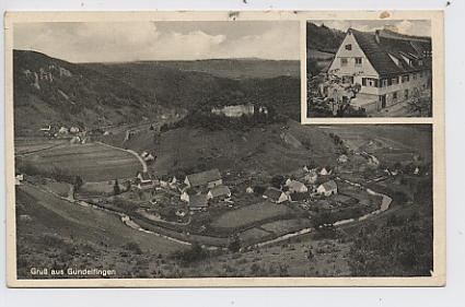 Gundelfingen Gasthaus Wittstaig Panorama gl1956 52.066