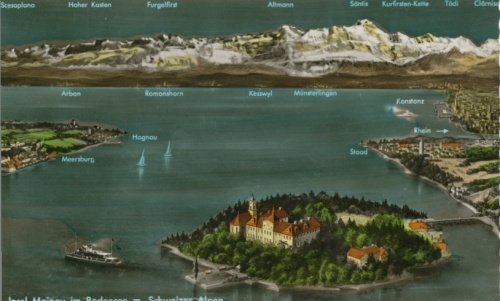 Insel Mainau und Bodensee-Panorama gl1960 108.519