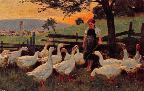 F. GRÄSSEL Gänseliesels Freundinnen Nach Gemälde ngl 161.453