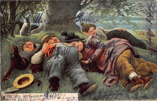 Humor: Gruss aus der Sommerfrische Scherzkarte gl1904 161.498