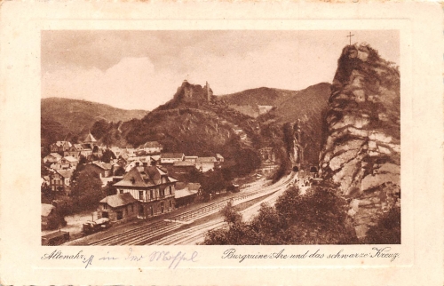 Altenahr Burgruine Are und das schwarze Kreuz gl1930 161.652