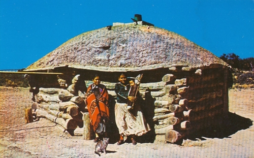 Indianer: Navajo Indians and their hogan ngl 110.479