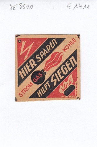 Kassel, Werbeanhänger "Hier sparen hilft siegen!" ngl E1411