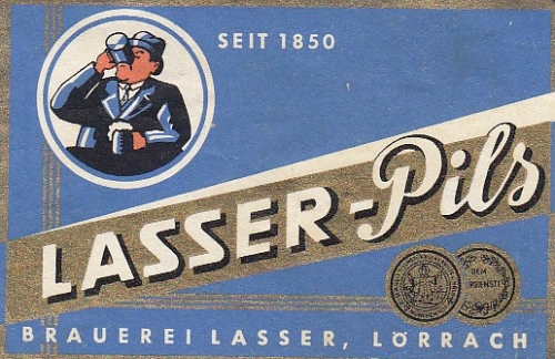 Lörrach Bieretikett Brauerei Lasser "Lasser-Pils" E1415