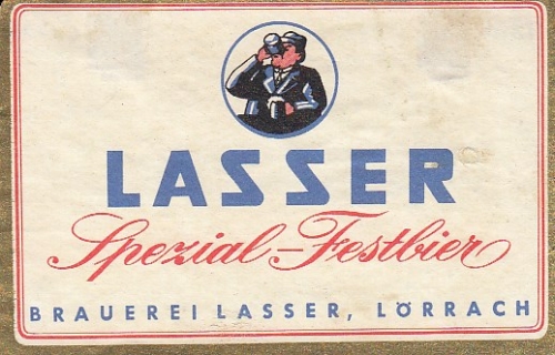 Lörrach Bieretikett Brauerei Lasser "Lasser-Spezial-Festbier" E1417